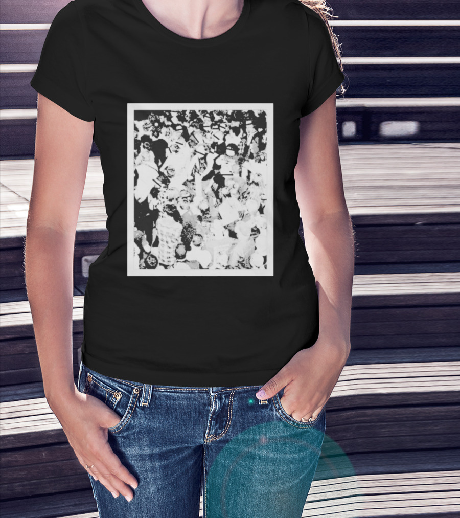 The Salt Shed Crowd Concert Gathering Black And White Photography T-Shirt