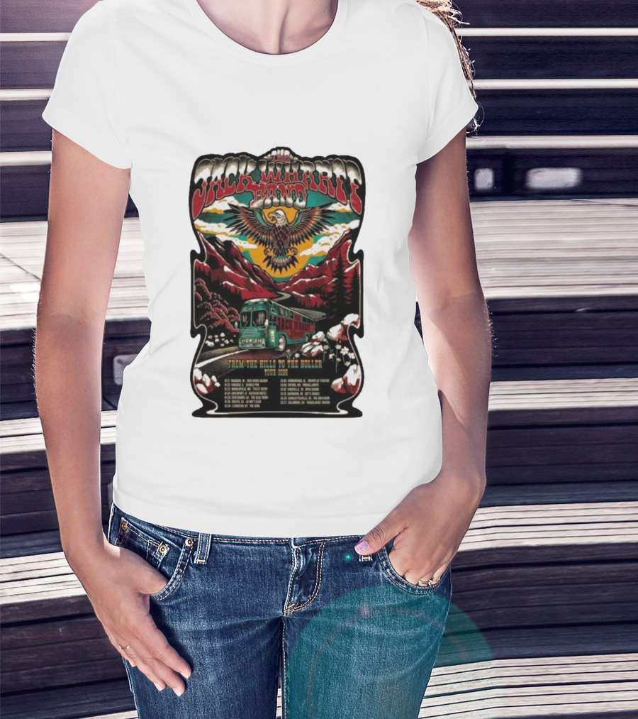 Jack Wharff Band From The Hills To The Holler Tour 2026 Eagle Mountain Bus Scene T-Shirt