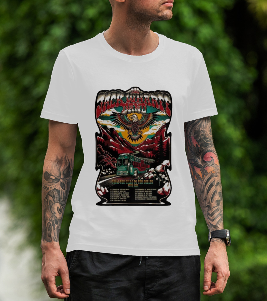 Jack Wharff Band From The Hills To The Holler Tour 2026 Eagle Mountain Bus Scene T-Shirt