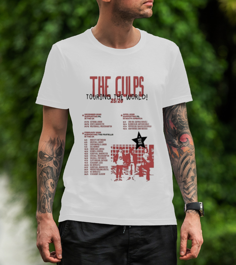 The Gulps Touring The World 2025-2026 Band World Tour Dates And Cities T-Shirt