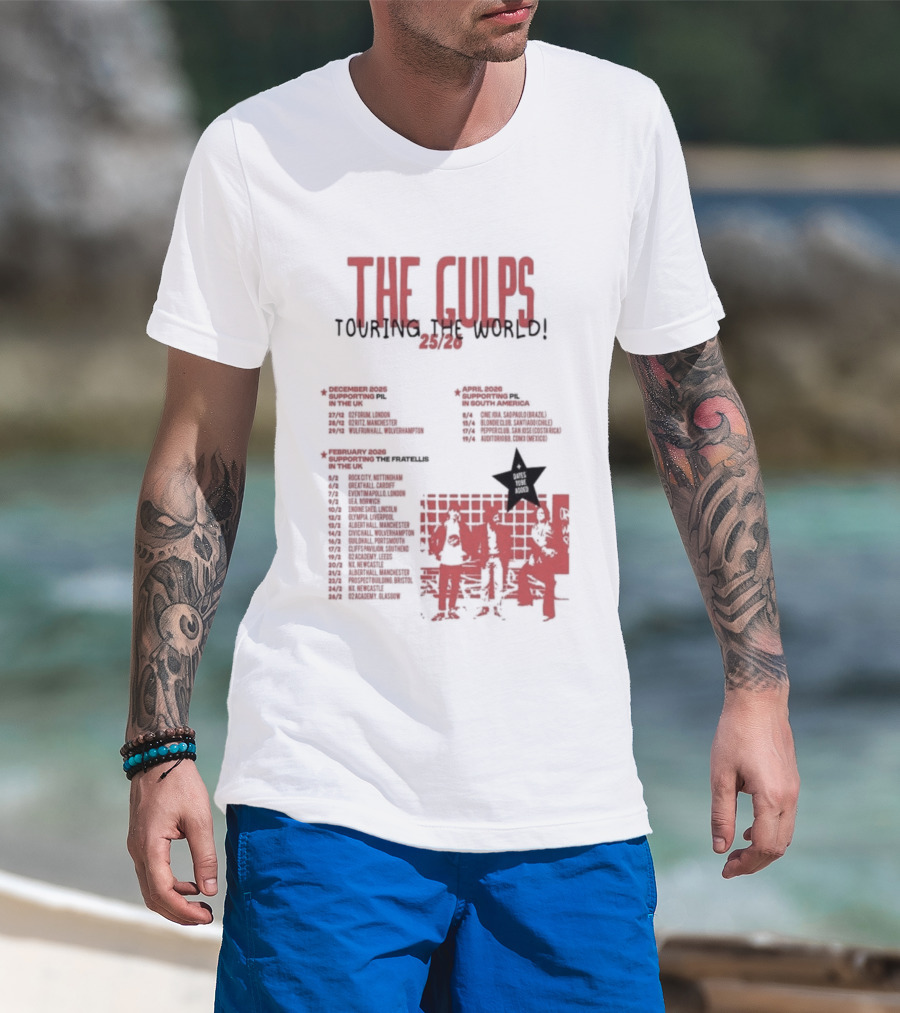 The Gulps Touring The World 2025-2026 Band World Tour Dates And Cities T-Shirt