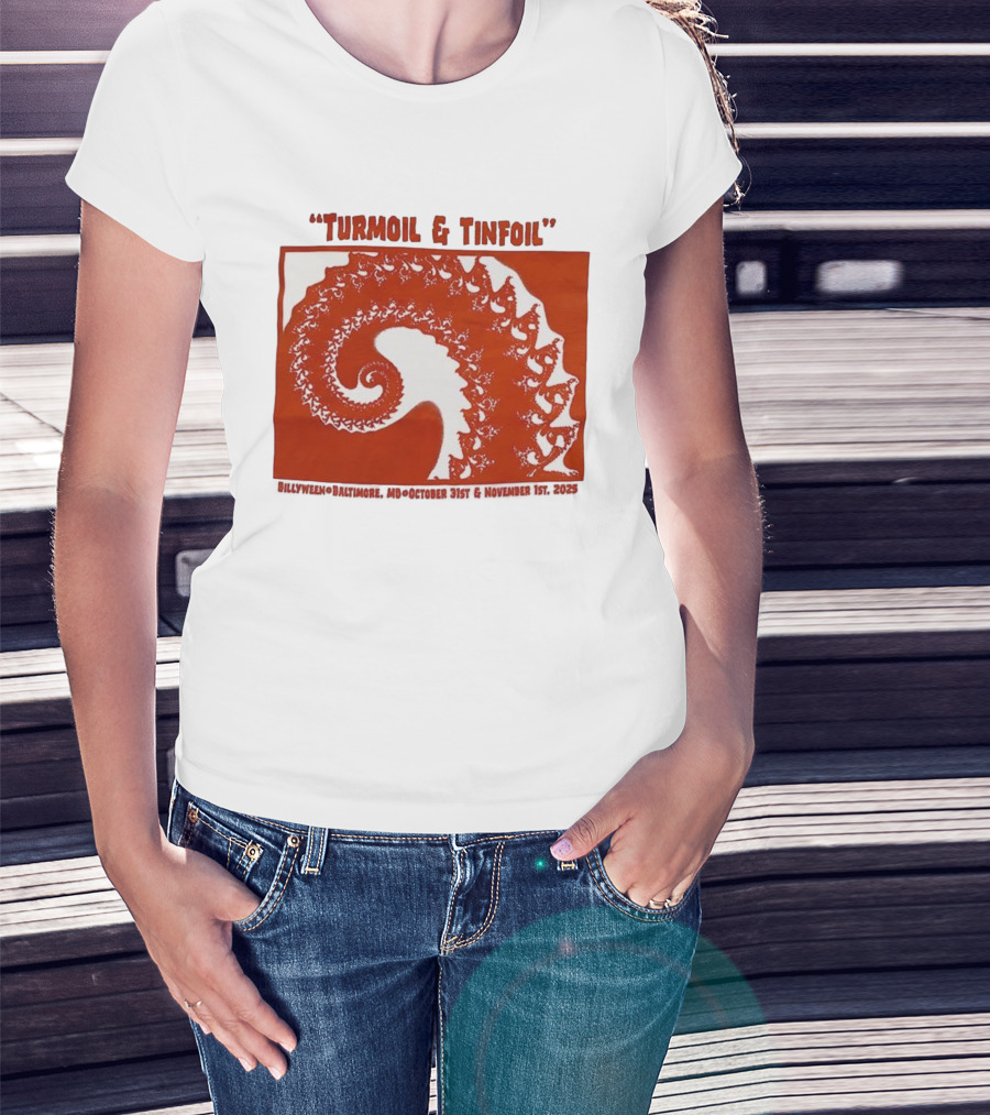 Turmoil And Tinfoil Intricate Spiral Pattern Billyween Baltimore T-Shirt