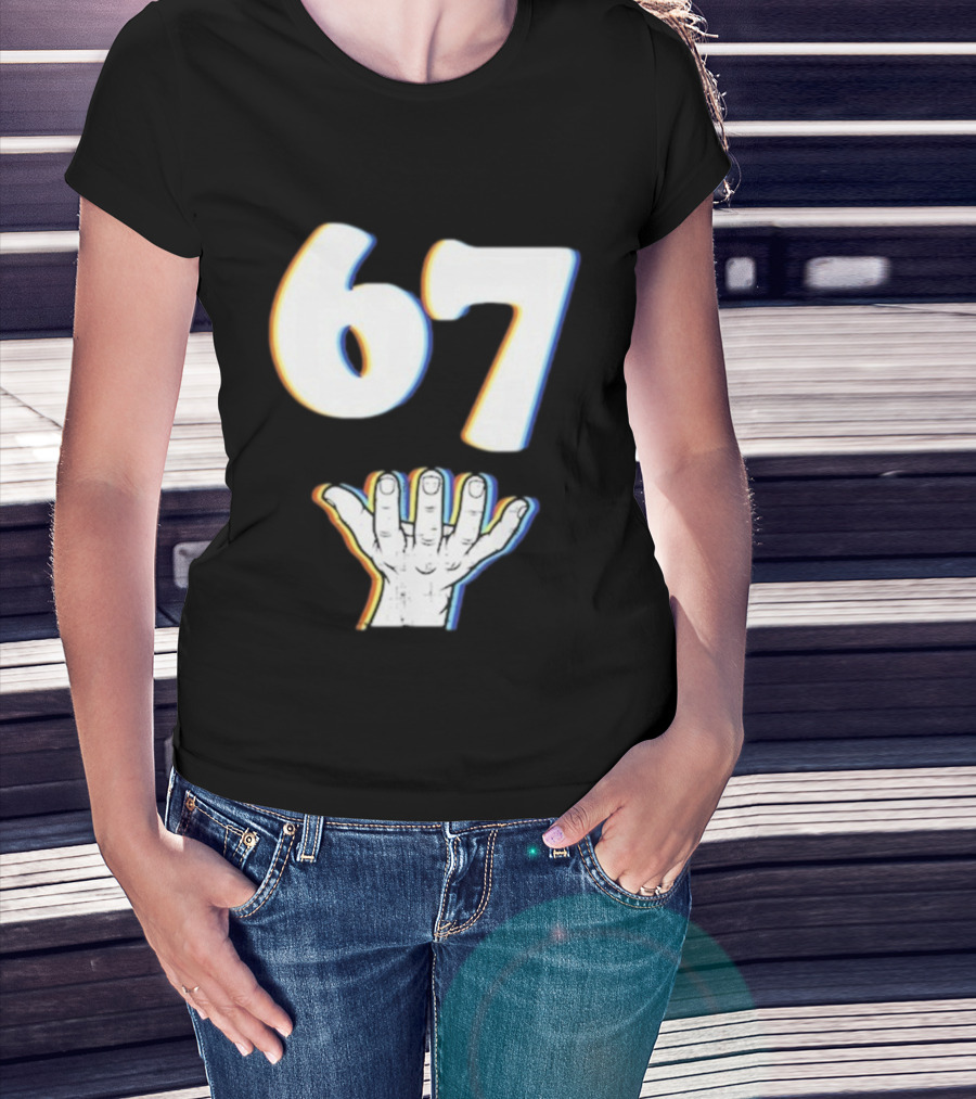 67 Meme Six Seven Hand Gesture T-Shirt