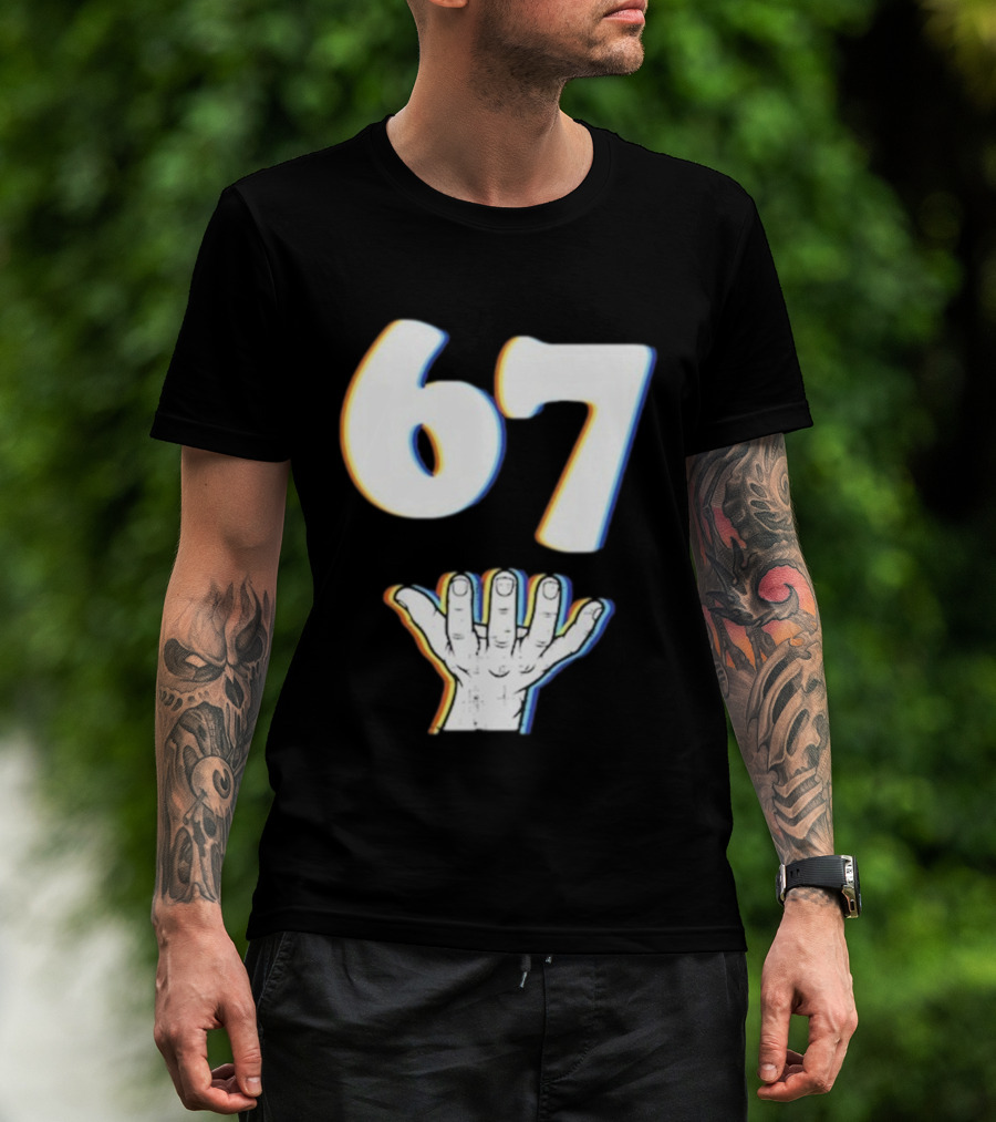 67 Meme Six Seven Hand Gesture T-Shirt