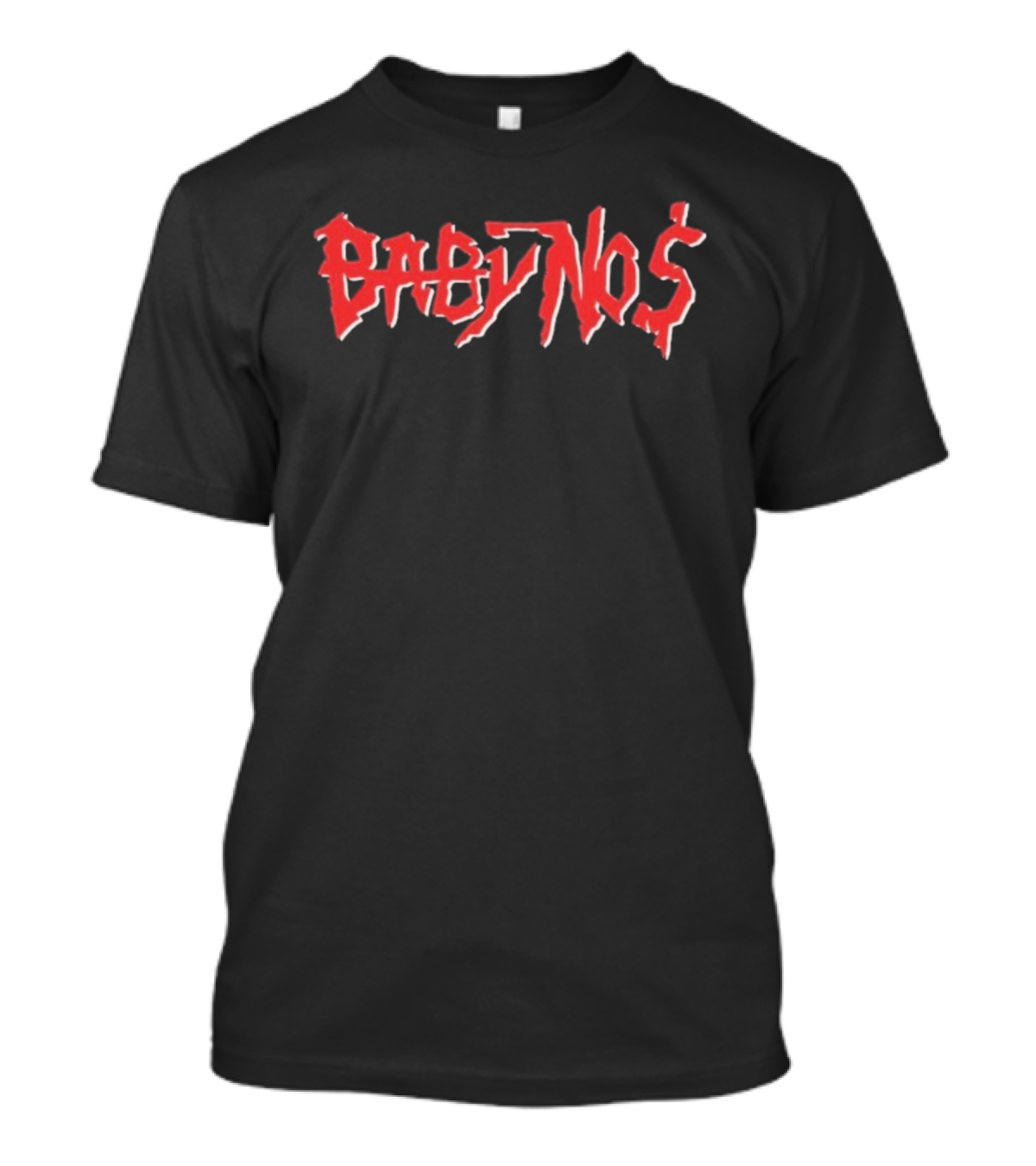 BABYNO$ Mall Goth Style Vintage Red Grunge Text T-Shirt