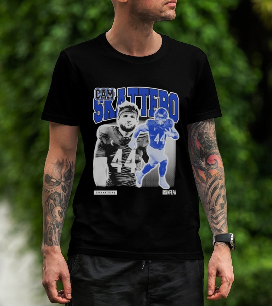CAM Skattebo NFLPA Dreamathon Football Player 44 T-Shirt