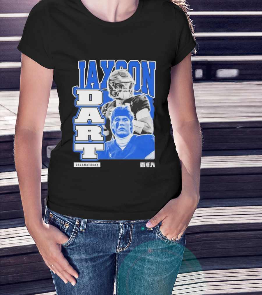 Jaxson Dart Dreamathon NFLPA Football Player Performance T-Shirt