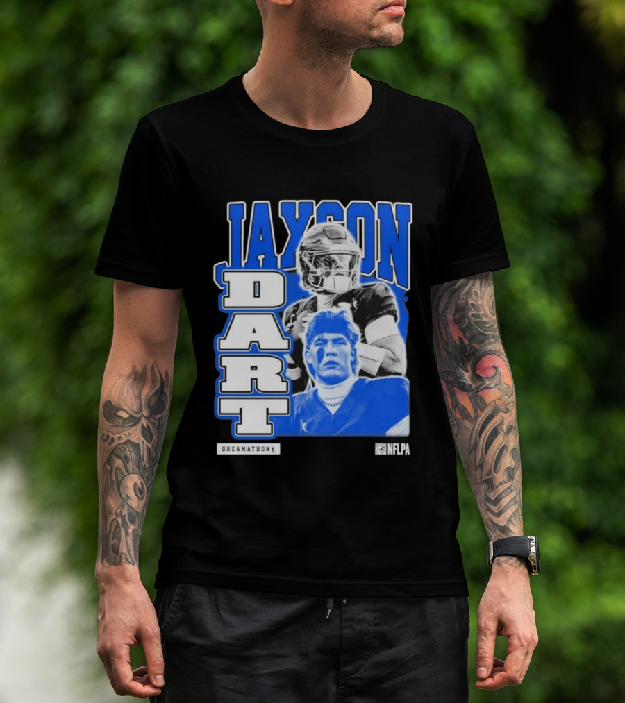 Jaxson Dart Dreamathon NFLPA Football Player Performance T-Shirt