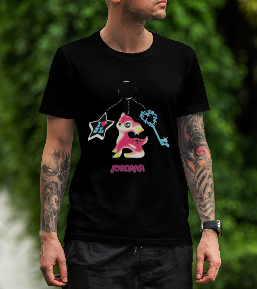 I Love JL Jordana Keychain Fawn Star Charm T-Shirt