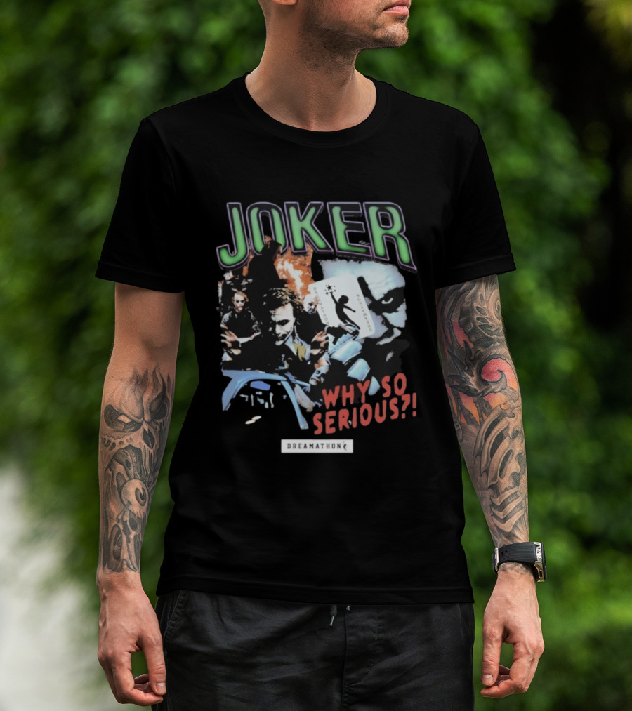Joker Why So Serious Dreamathon Playing Card Artwork T-Shirt