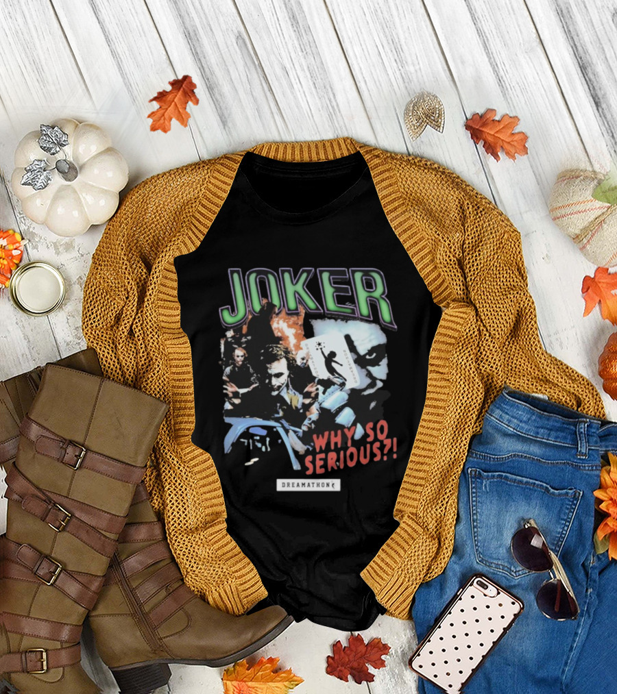 Joker Why So Serious Dreamathon Playing Card Artwork T-Shirt
