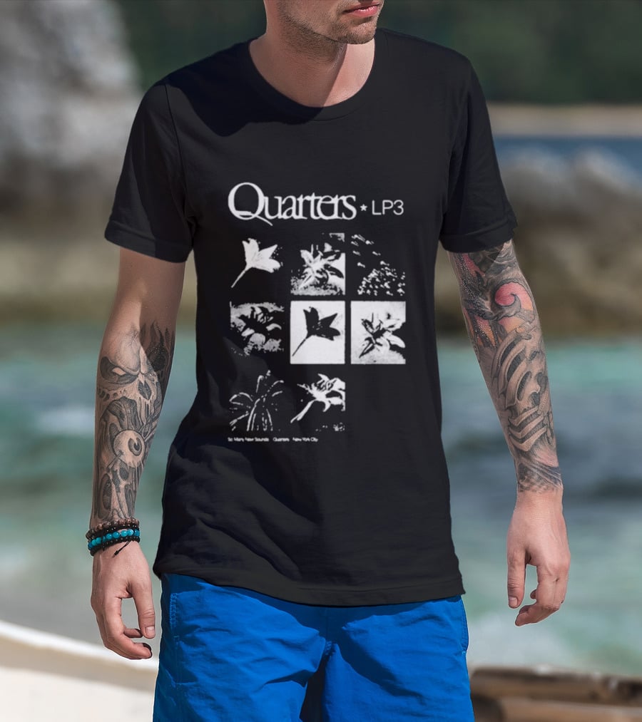 Quarters LP3 Flower Botanical Frames By The Departed Proceeds By Annie Hamilton T-Shirt