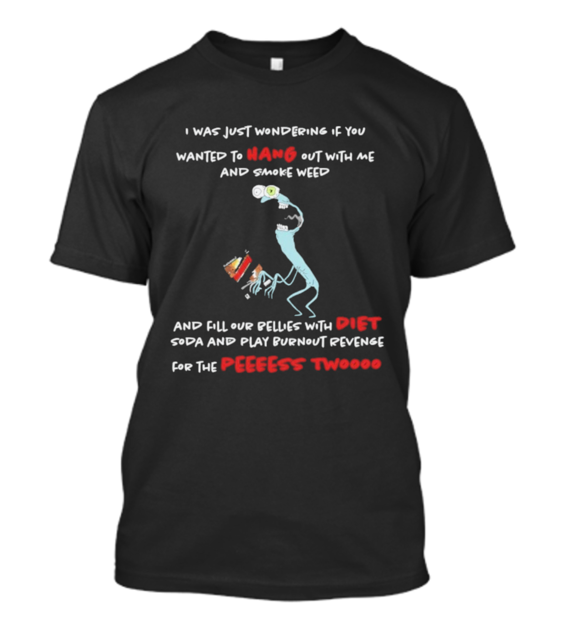 Smiling Friends Mr. Landlord Hang Out Smoke Weed Diet Soda Burnout Revenge Perfect Two T-Shirt