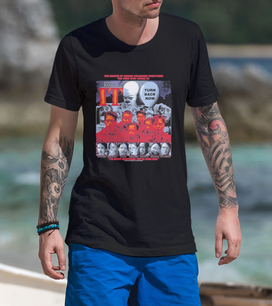 Stephen King's IT Turn Back Now The Master Of Horror Clown Nightmare T-Shirt