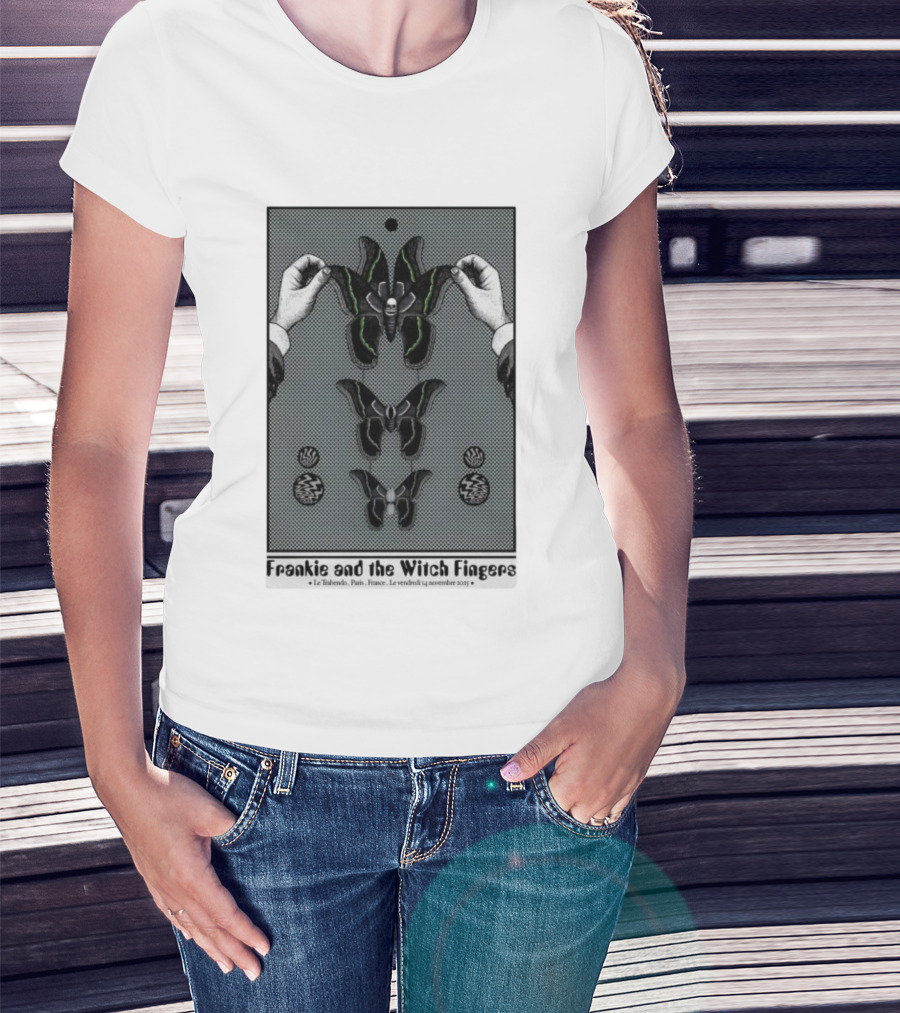 Frankie And The Witch Fingers Paris November 14 2025 Moth Hands Le Trianon France T-Shirt