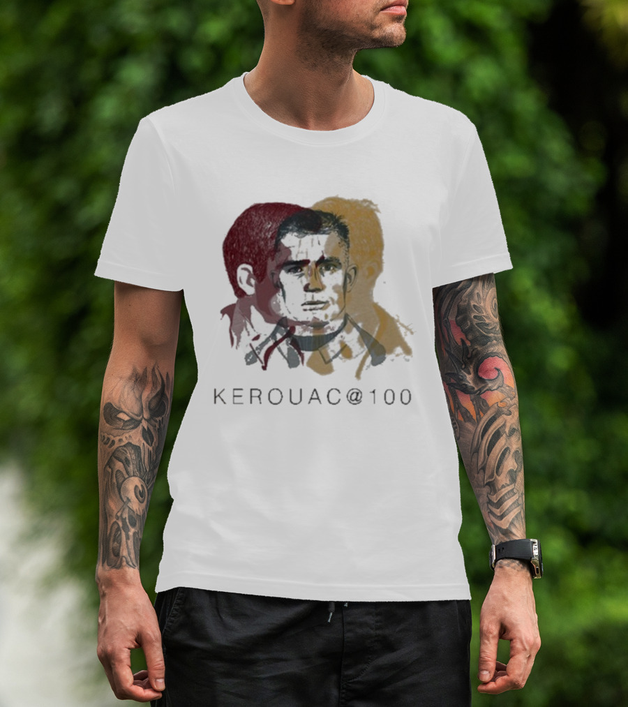 Kerouac @100 Profiles Literary Icon Centennial Tribute T-Shirt