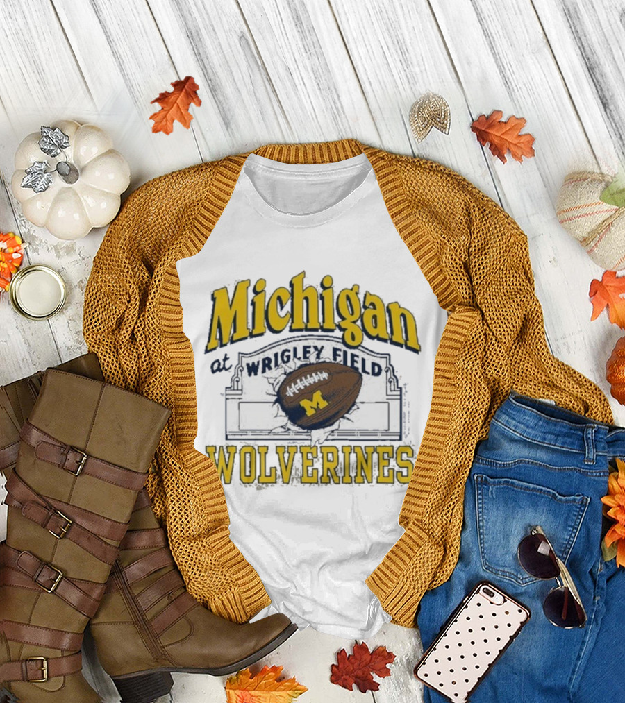 Michigan Wolverines At Wrigley Field Football Event T-Shirt