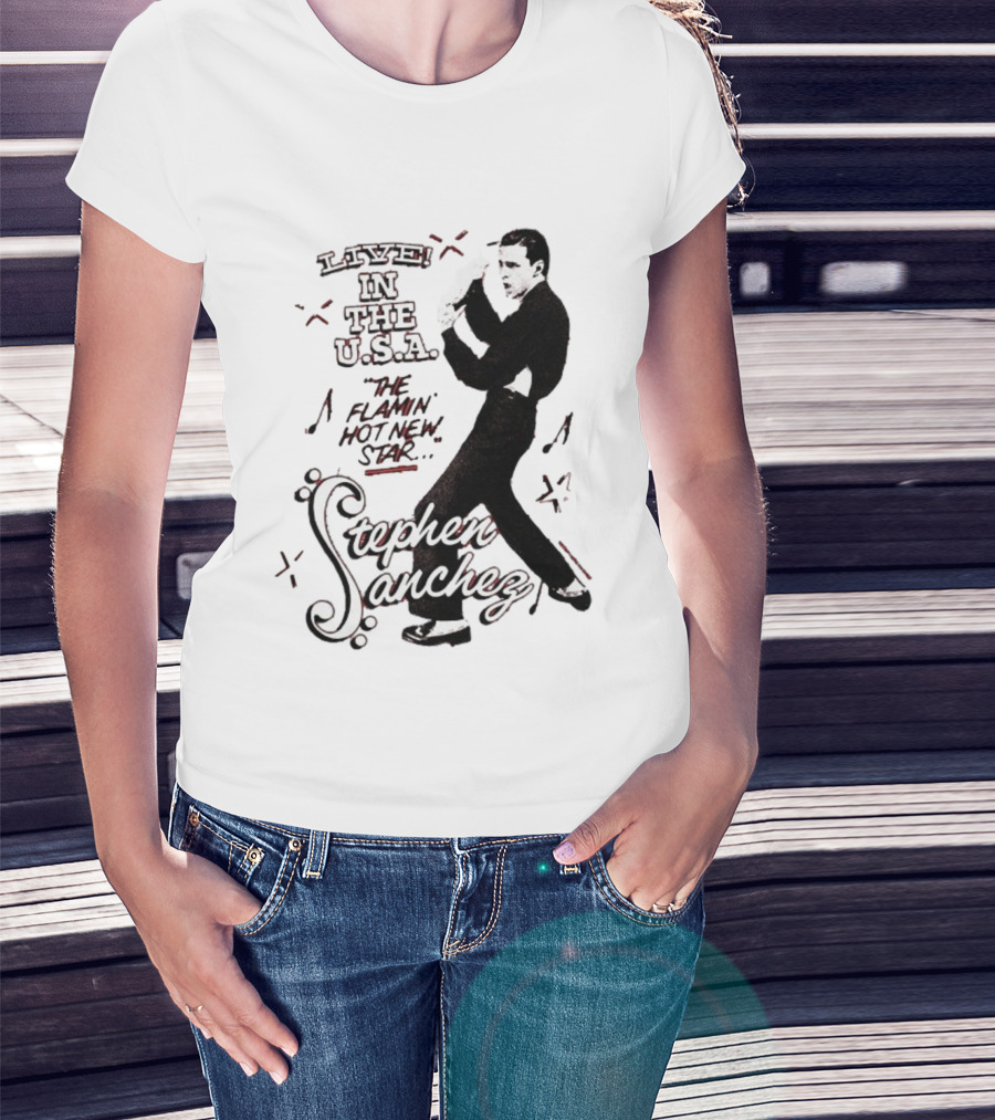 Stephen Sanchez Live In The USA Flamin’ Hot Star Retro Style T-Shirt