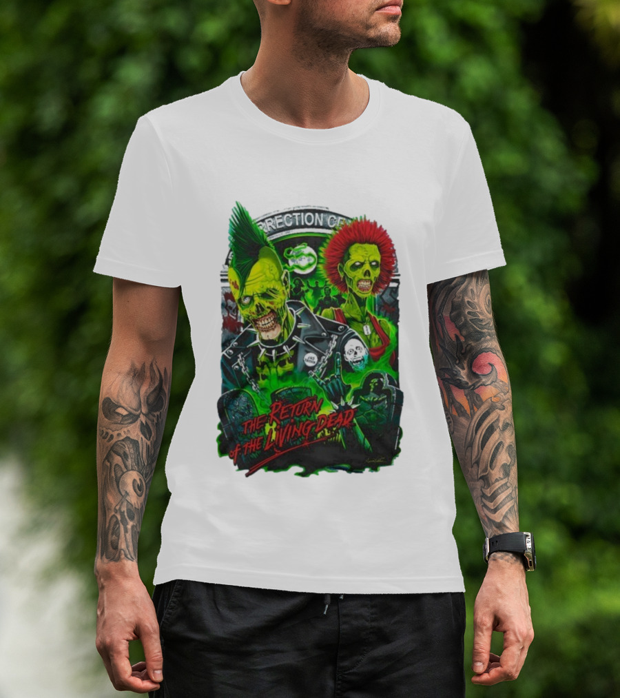 The Return Of The Living Dead Correctional Center Rot ‘N’ Roll Zombie Punk Compilation T-Shirt