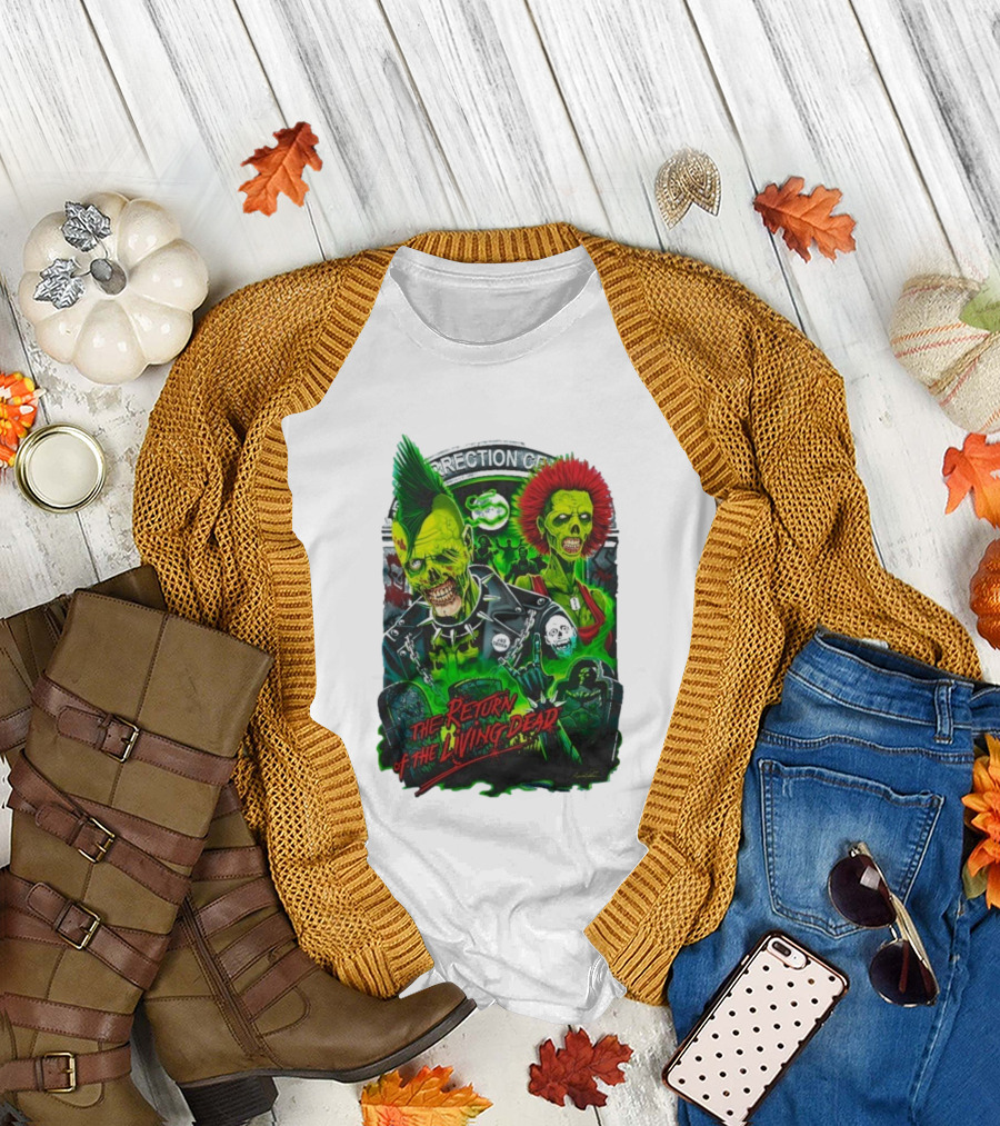 The Return Of The Living Dead Correctional Center Rot ‘N’ Roll Zombie Punk Compilation T-Shirt