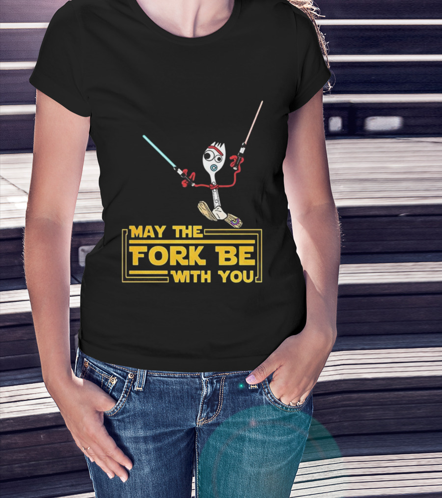Forky May The Fork Be With You Star Wars Parody T-Shirt