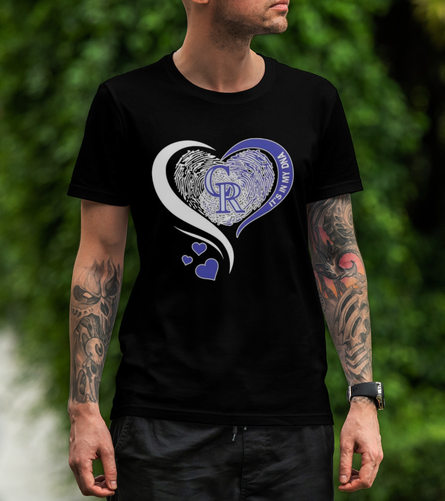 Colorado Rockies CR Heart It's In My DNA T-Shirt