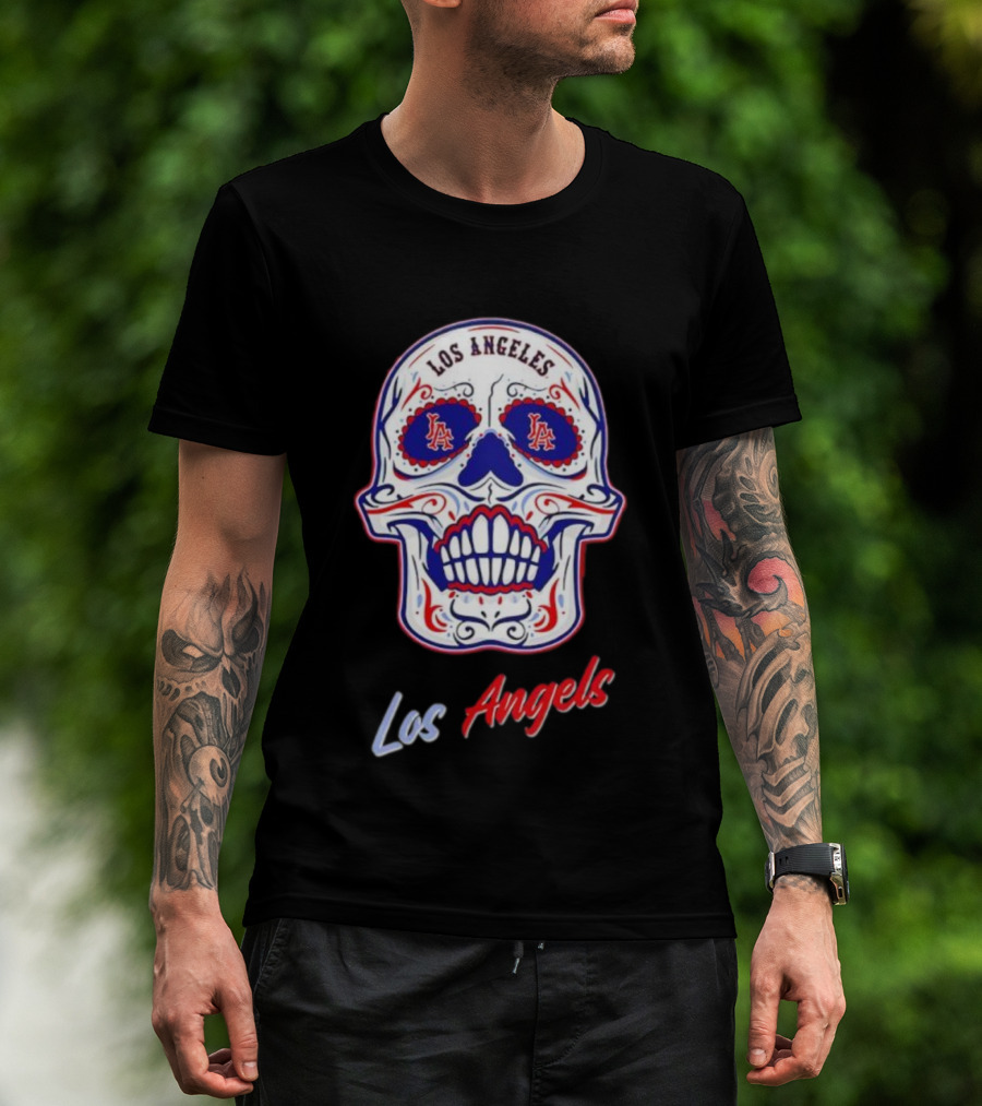 Los Angeles Angels Sugar Skull LA Baseball T-Shirt