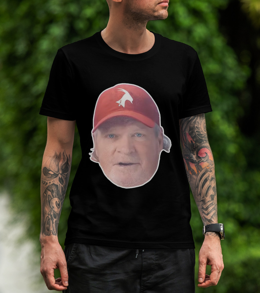 John Kruk Philadelphia Phillies Red Cap With White Goat Icon T-Shirt