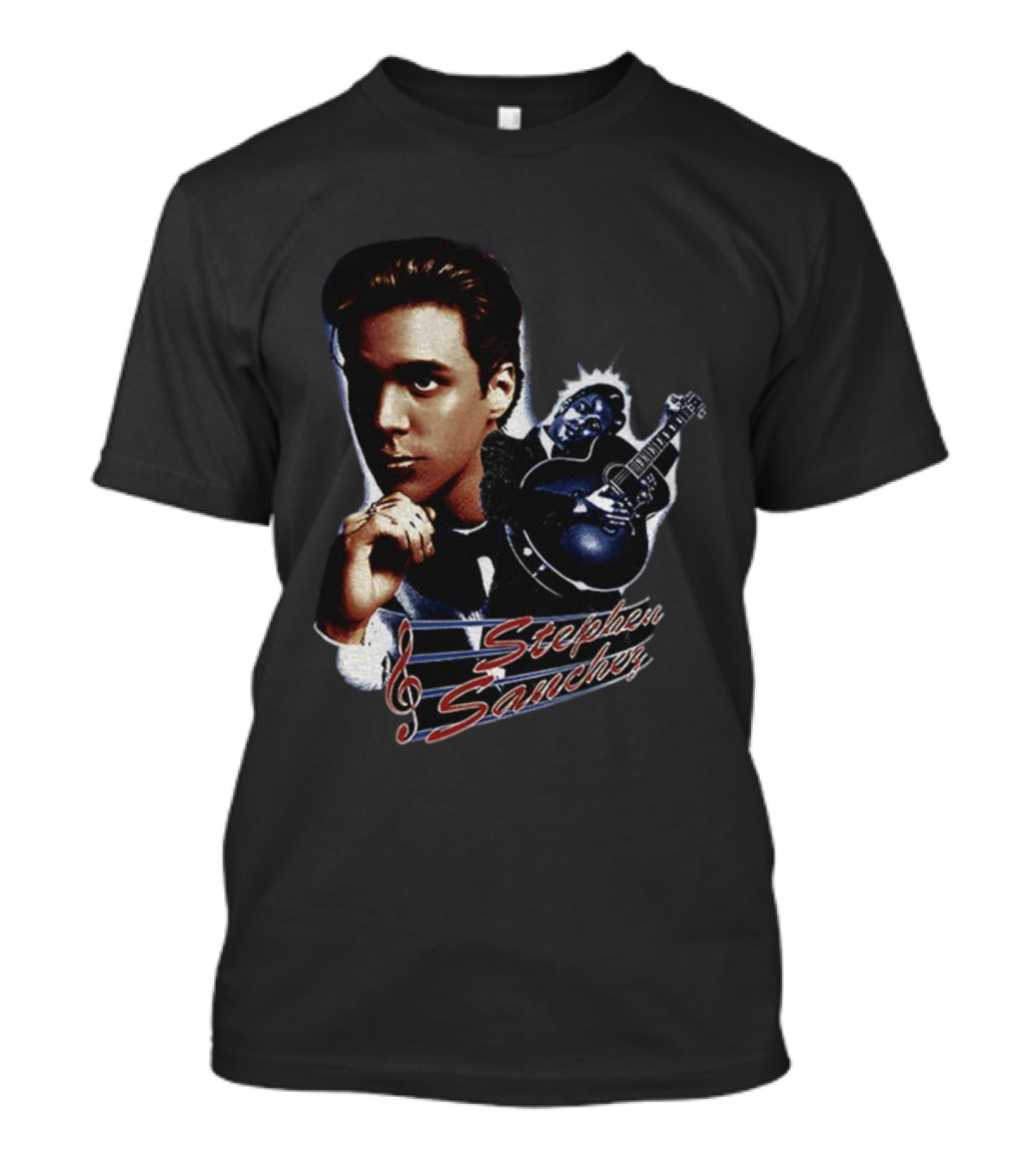 Stephen Sanchez Music Icon With Guitar Imagery T-Shirt