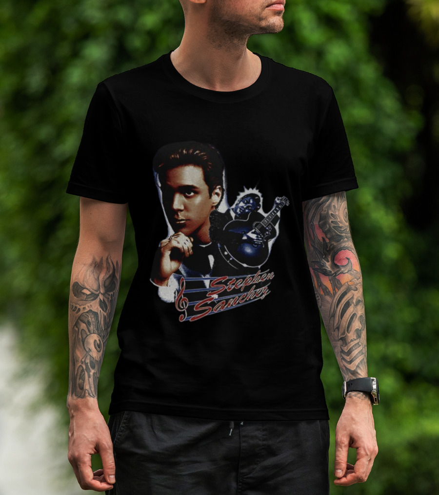 Stephen Sanchez Music Icon With Guitar Imagery T-Shirt