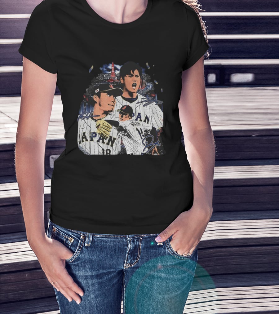 Japan Baseball Shohei Ohtani Tokyo Tower MLB Signatures T-Shirt