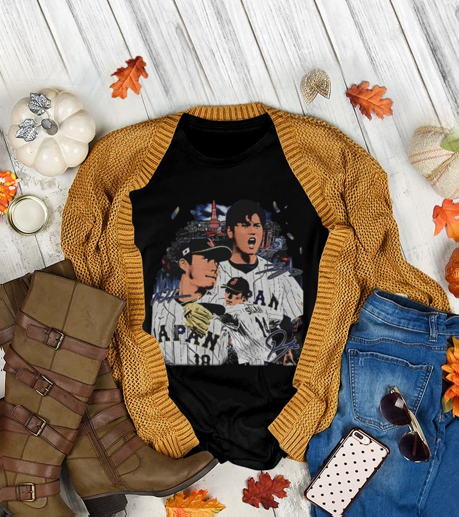 Japan Baseball Shohei Ohtani Tokyo Tower MLB Signatures T-Shirt