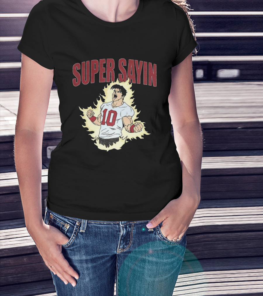 Super Sayin Player Number 10 Cartoon Anime Style T-Shirt