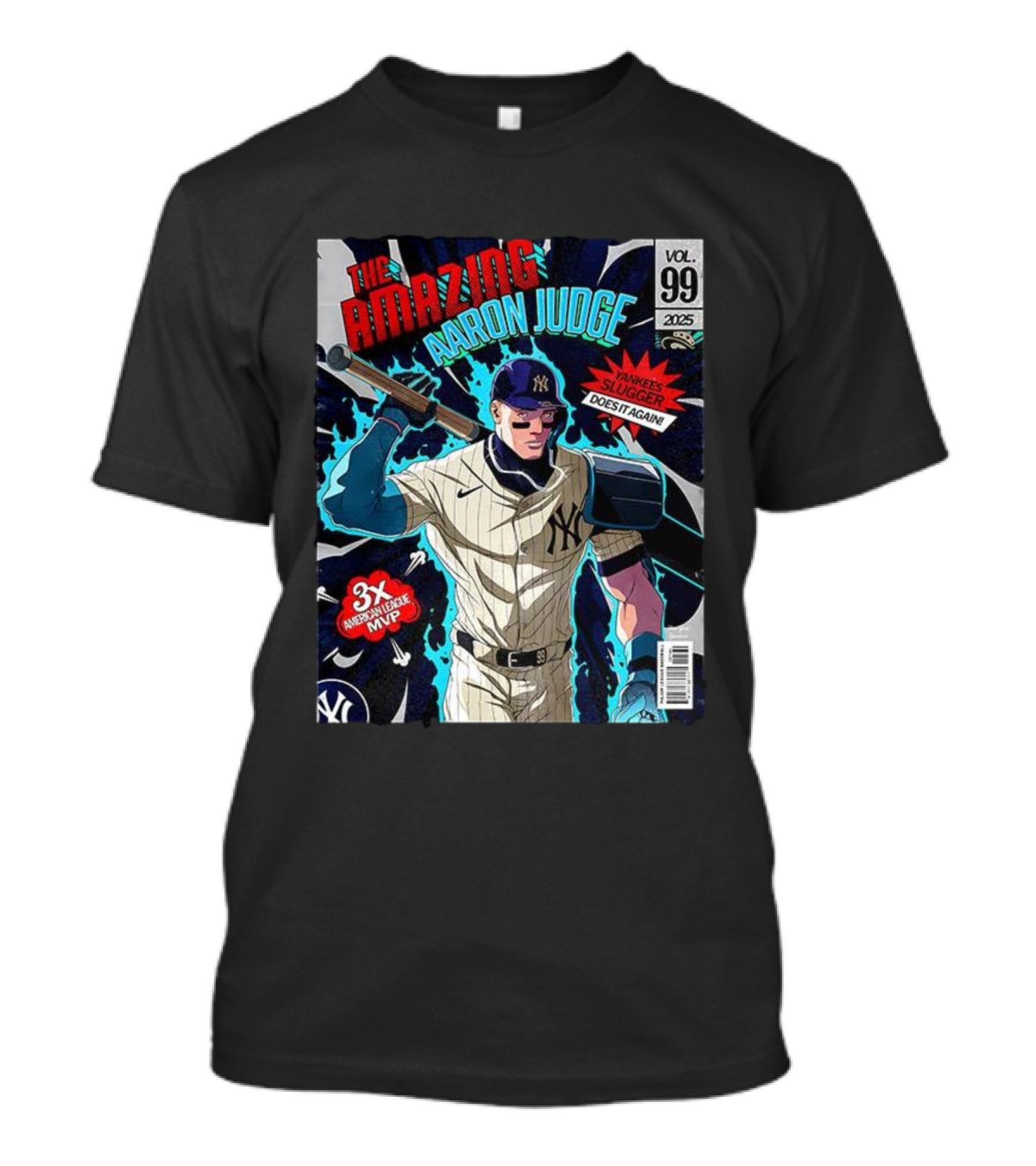 The Amazing Aaron Judge Yankees Slugger 3x American League MVP Vol 99 2025 T-Shirt