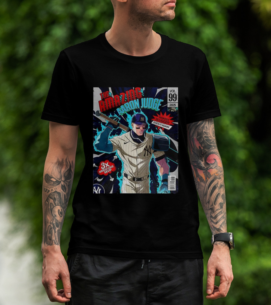 The Amazing Aaron Judge Yankees Slugger 3x American League MVP Vol 99 2025 T-Shirt