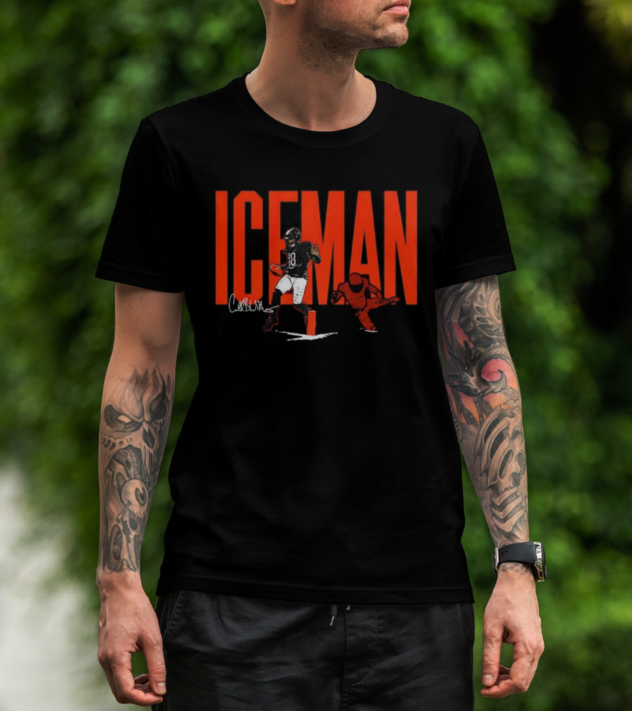 Caleb Williams Iceman Chicago Bears Football 18 Signature T-Shirt