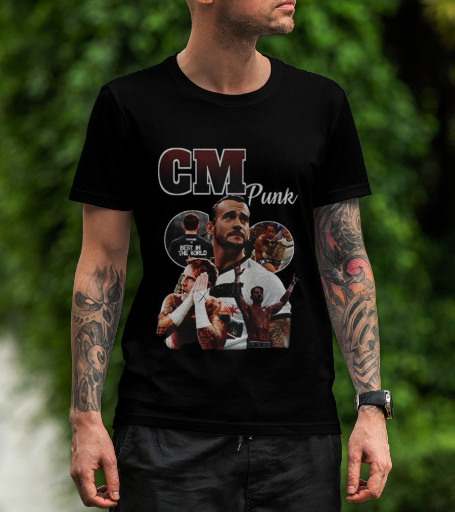 CM Punk Best In The World 90s Vintage Bootleg WWE T-Shirt