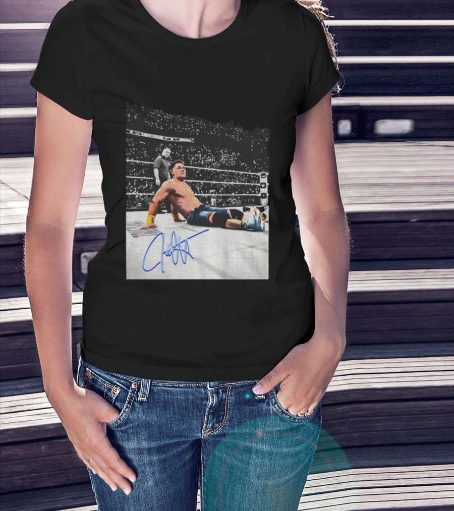 John Cena Autograph Grand-Slam Champion The Last Time Is Now WWE 2025 T-Shirt