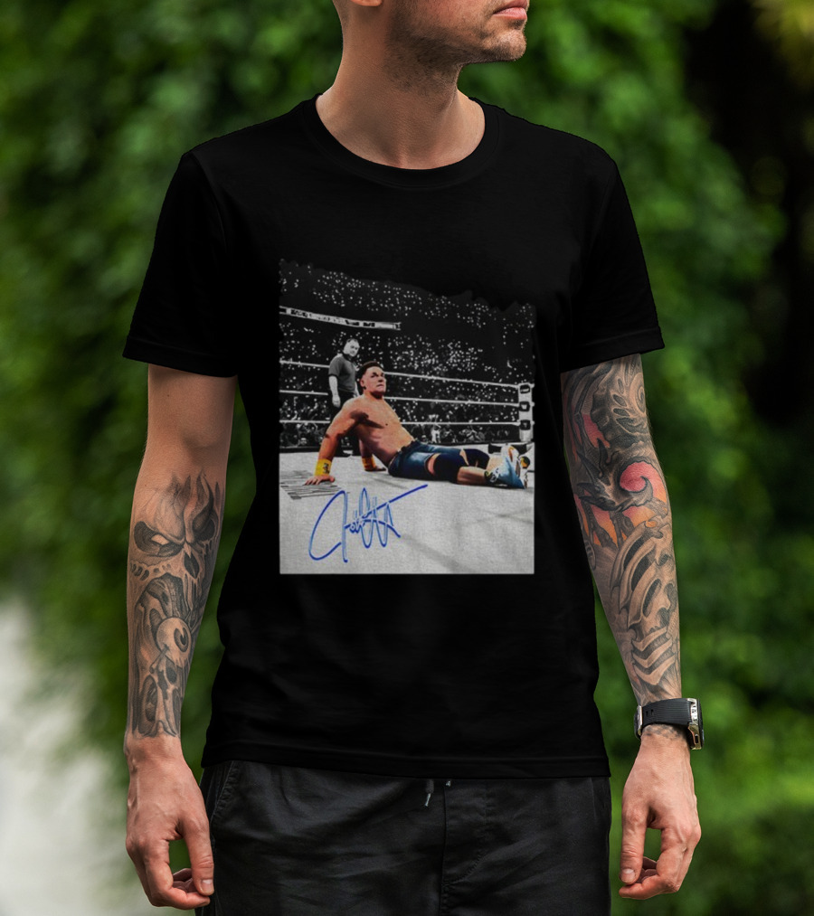 John Cena Autograph Grand-Slam Champion The Last Time Is Now WWE 2025 T-Shirt
