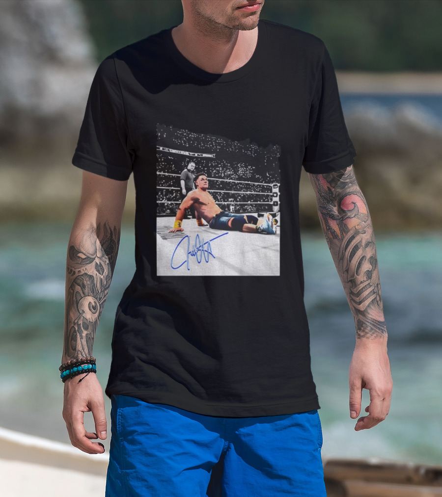 John Cena Autograph Grand-Slam Champion The Last Time Is Now WWE 2025 T-Shirt
