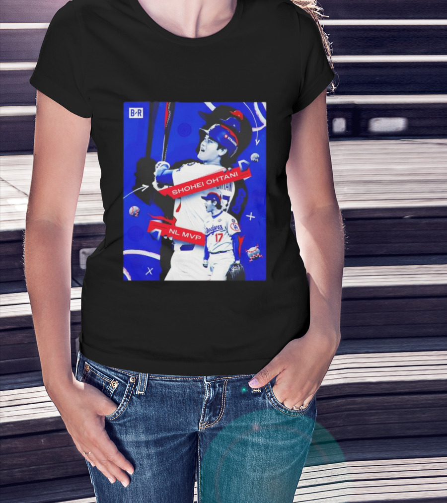 Shohei Ohtani Number 17 NL MVP Dodgers Theme T-Shirt