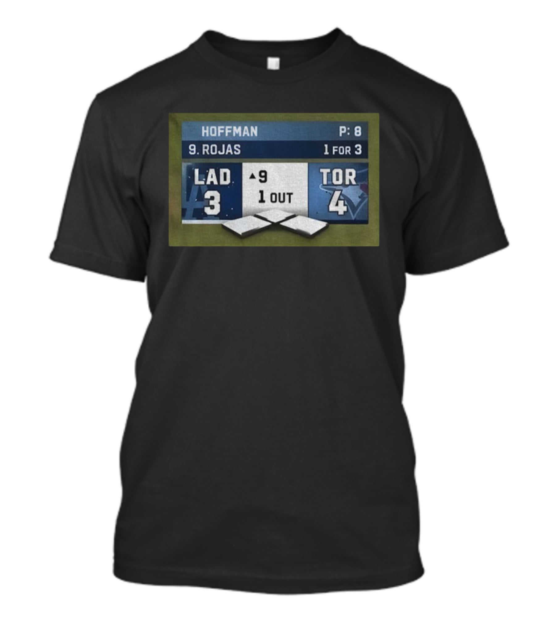 Los Angeles LAD 3-4 Toronto Blue Jays TOR Hoffman Rojas Baseball Round 9 T-Shirt