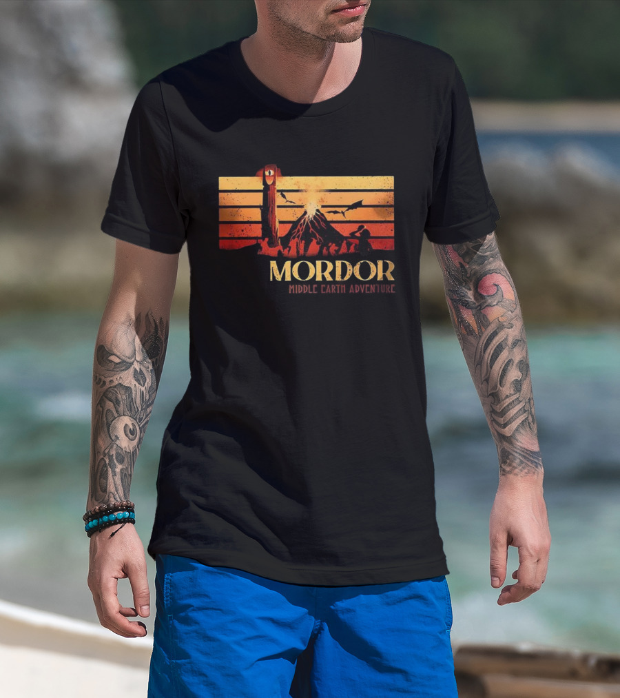 Mordor Dark Lord Sauron Middle Earth Adventure Vintage T-Shirt