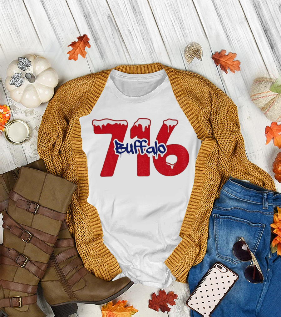 Buffalo 716 NFL Football Snow Christmas 2025 Bills Cold T-Shirt