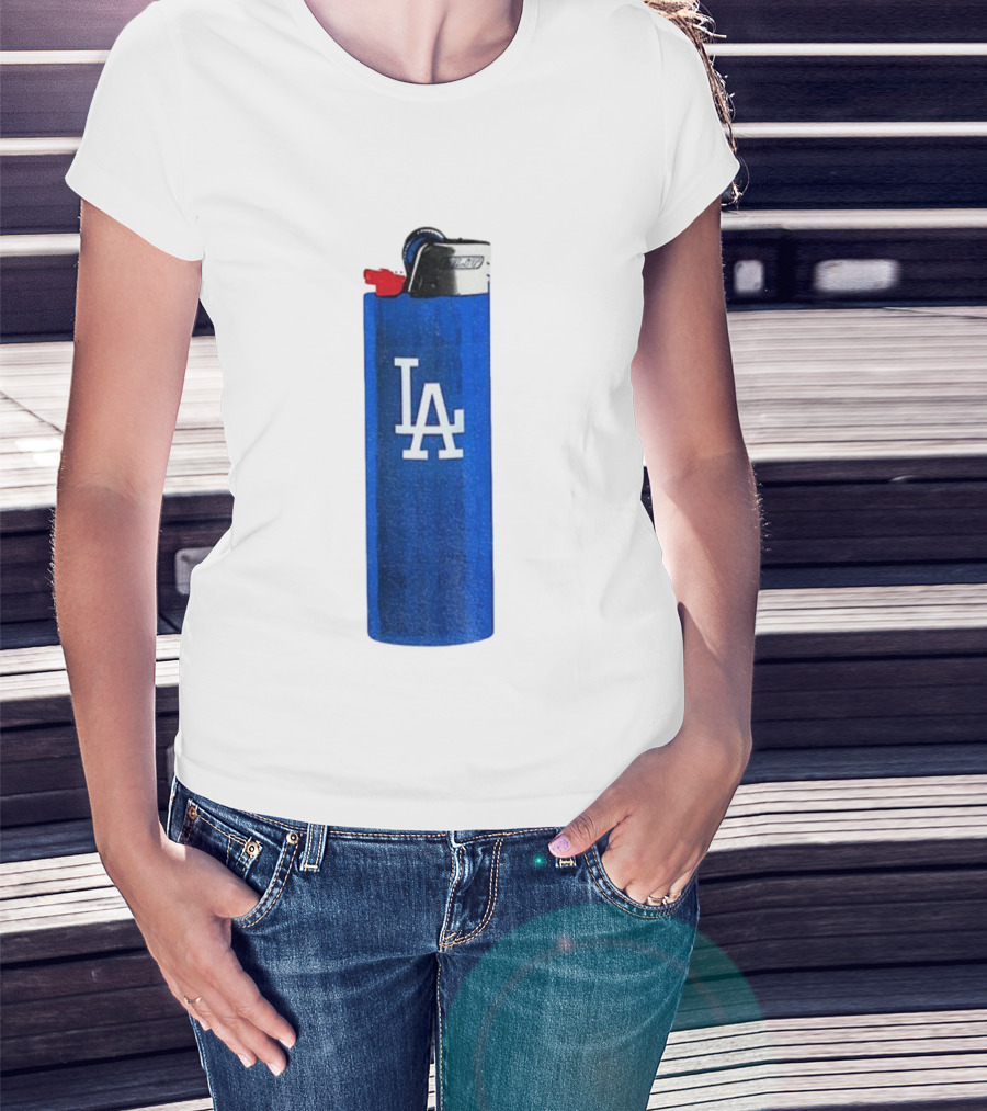 Los Angeles Dodgers MLB Baseball LA Blue Lighter T-Shirt
