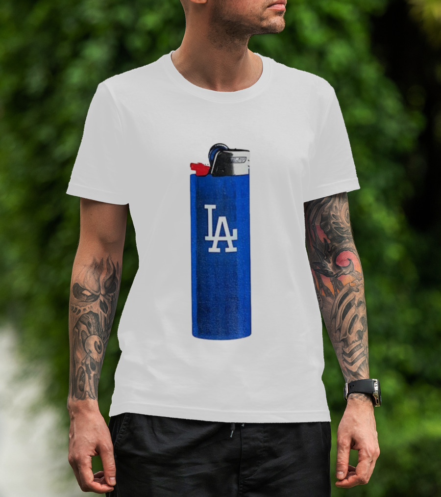 Los Angeles Dodgers MLB Baseball LA Blue Lighter T-Shirt