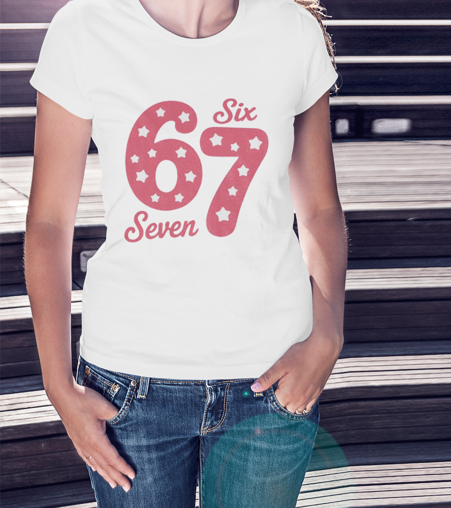 Six Seven 67 Pink Stars T-Shirt
