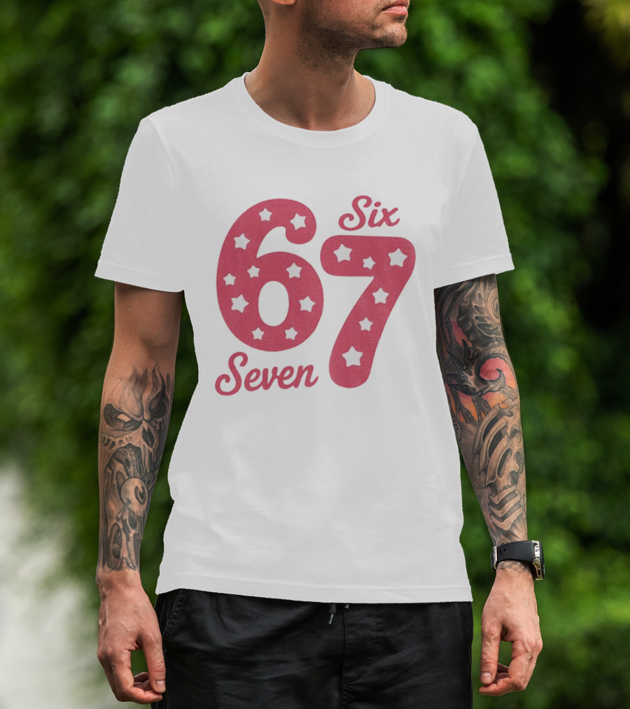 Six Seven 67 Pink Stars T-Shirt