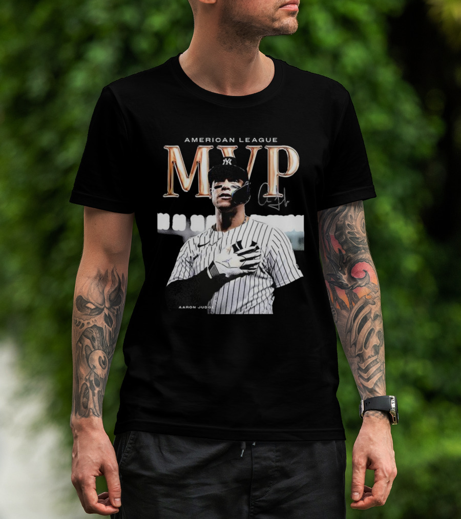 Aaron Judge MVP New York Yankees American League Signature T-Shirt