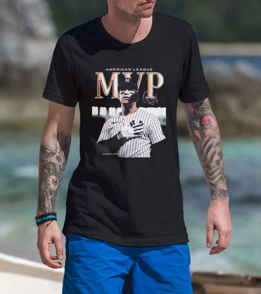 Aaron Judge MVP New York Yankees American League Signature T-Shirt